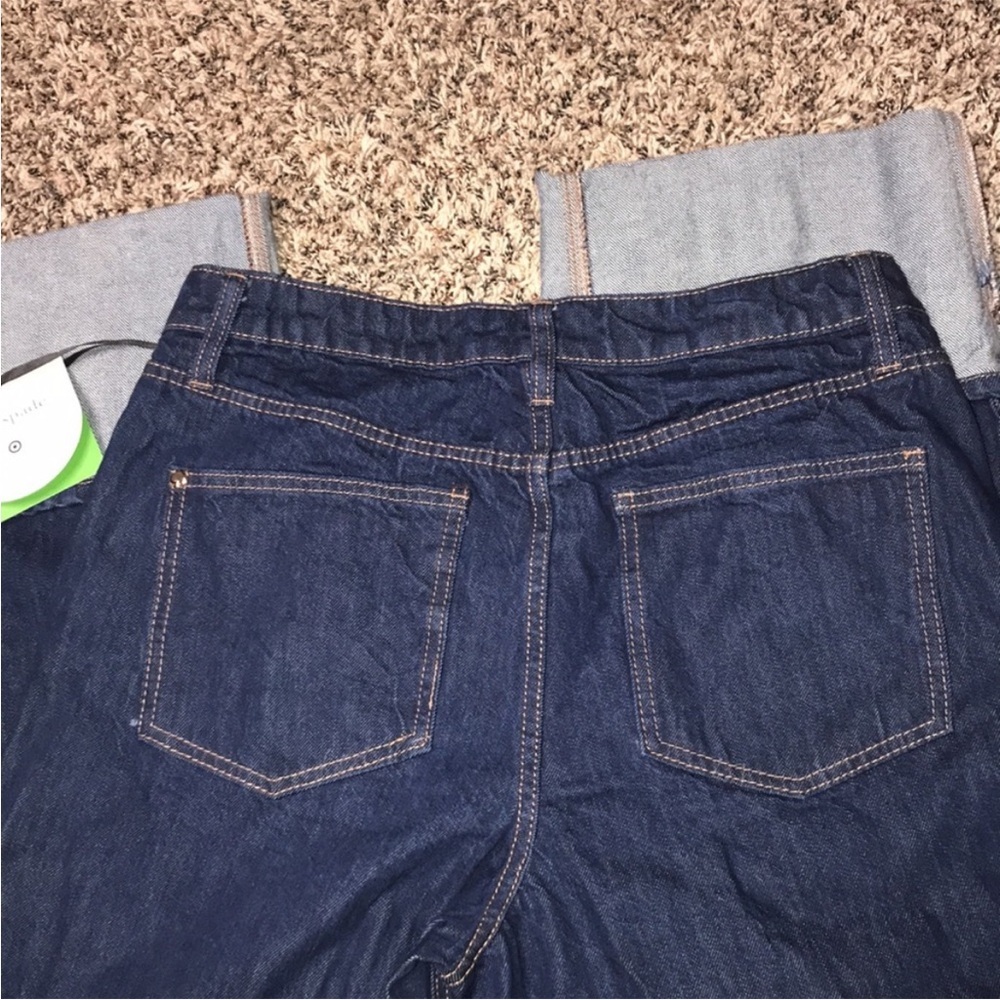 Kate Spade X Target High Rise Rolled Cuff Dark Blue Ankle Jeans Size 14 | NWT! - Picture 6 of 12